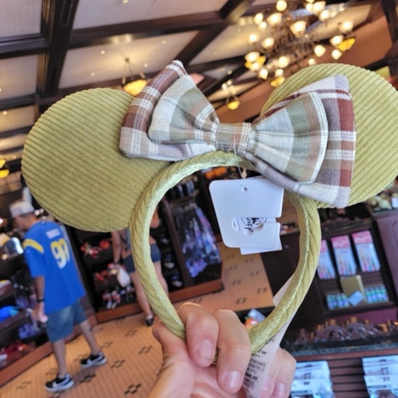 Pear Plaid Minnie Ear Headband - Picture 2 of 7